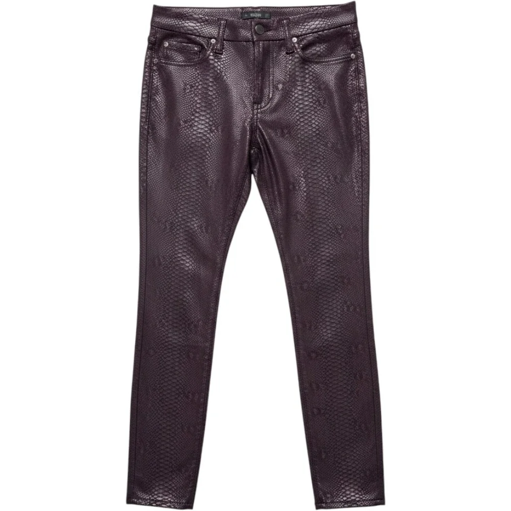 7 For All Mankind black‎ faux snakeskin pants size 27